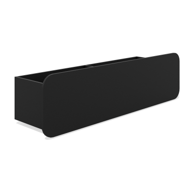 Горизонтальная полка Валенсия (черный муар, 85x300x80)